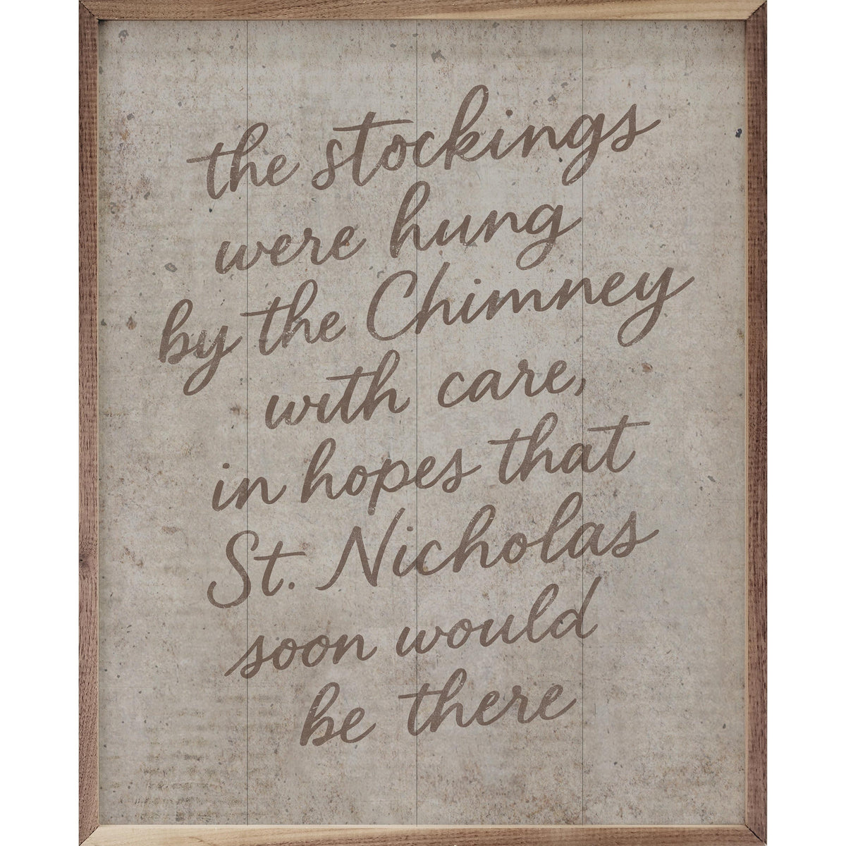 The Stockings Were Hung Printed and Framed Wall Sign