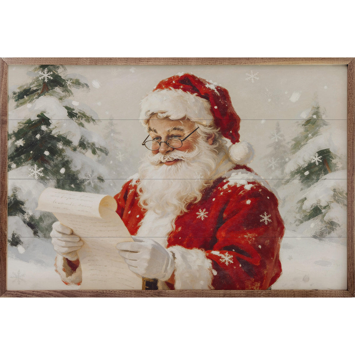 Letter From Santa Printed and Framed Wall Sign