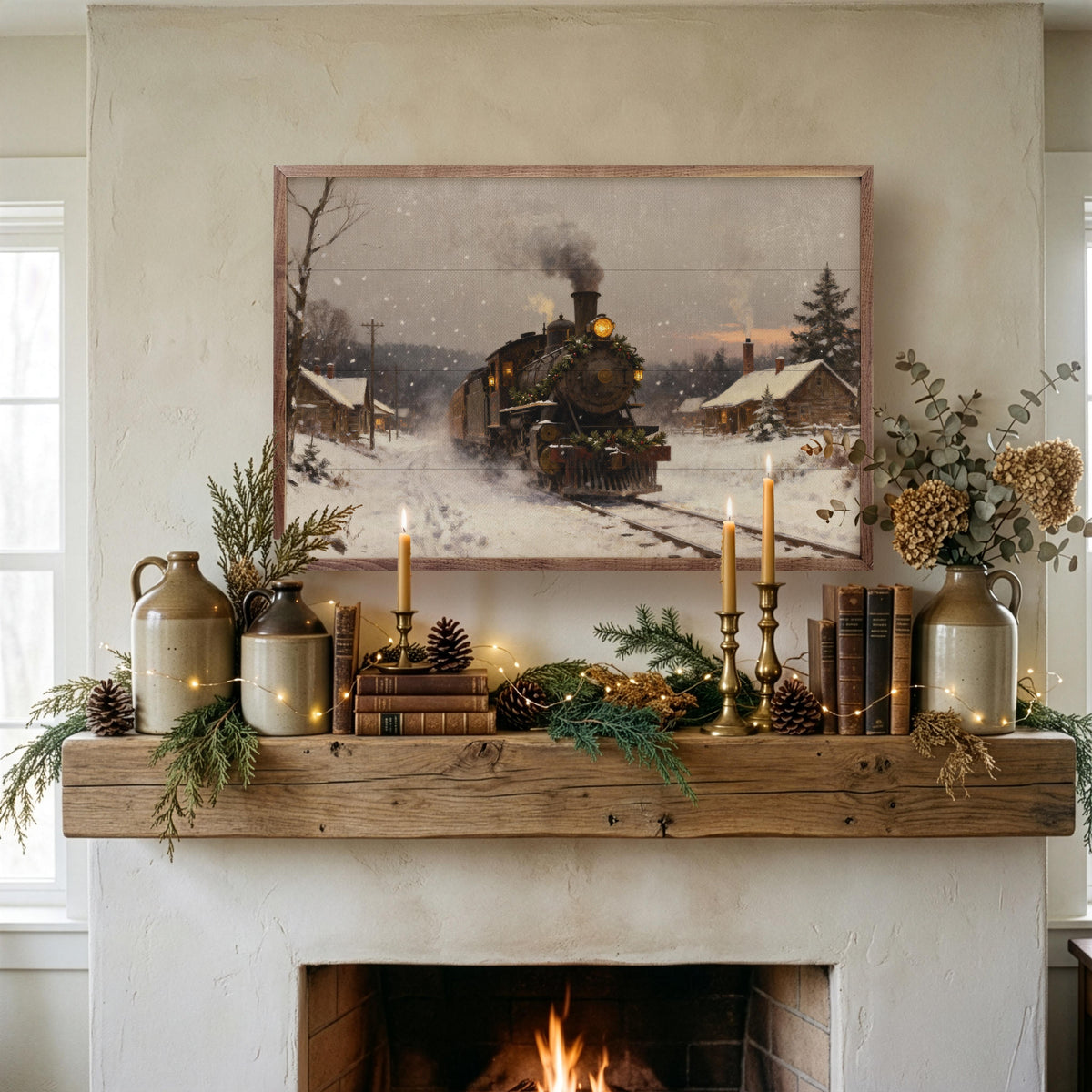 Holiday Train Printed and Framed Wall Sign