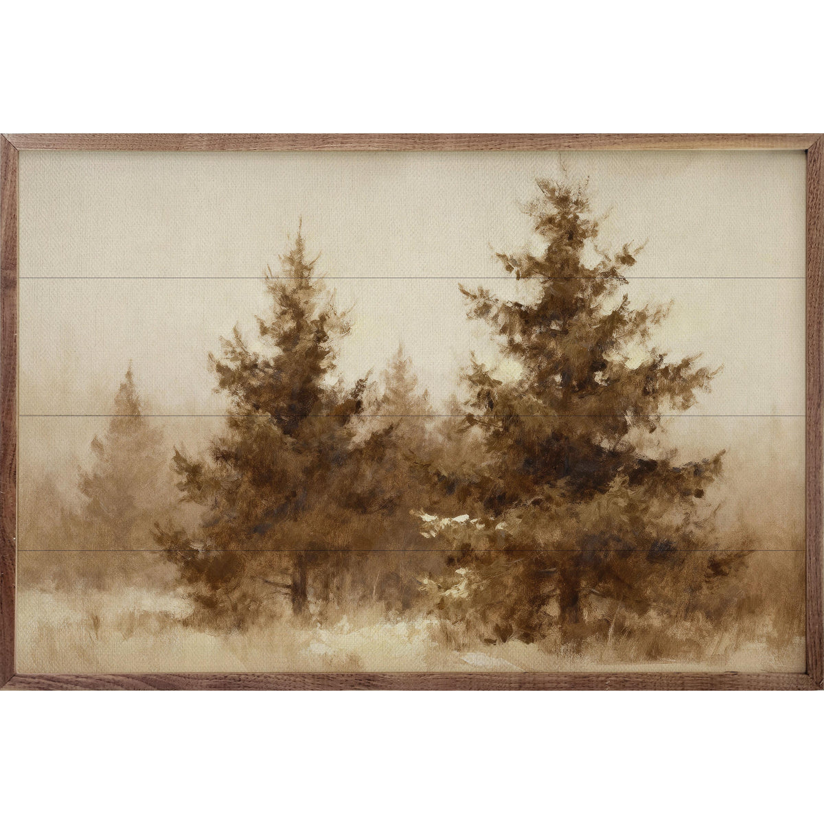 Pines In The Forest Printed and Framed Wall Sign