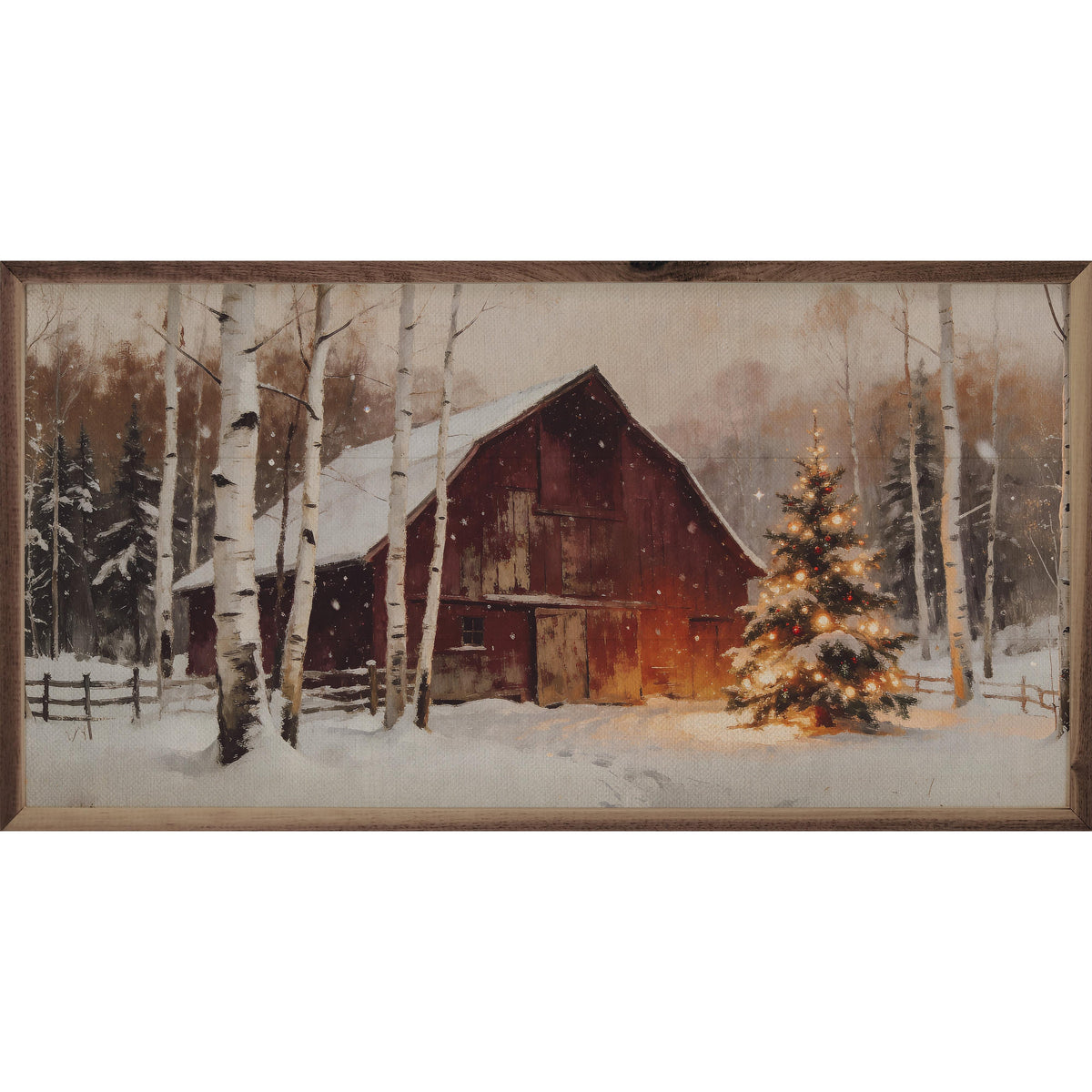 Pine Hollow Cranberry Barn Printed and Framed Wall Sign