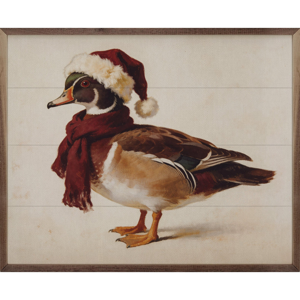 Holiday Mallard Printed and Framed Wall Sign