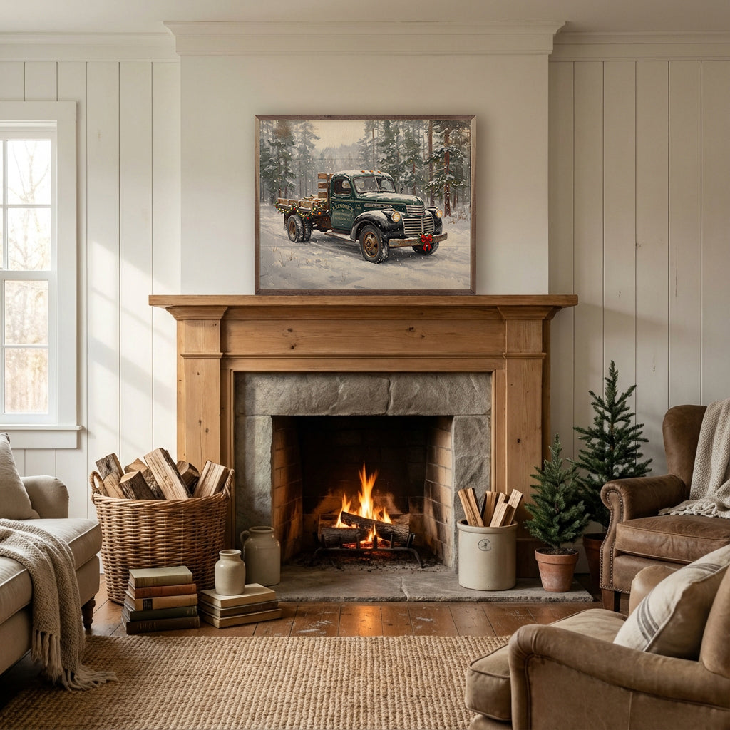 Kendrick Truck Christmas Delivery Printed and Framed Wall Sign