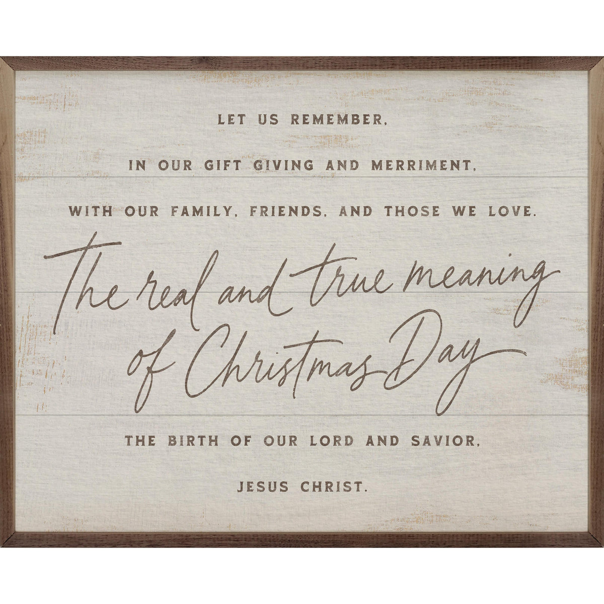 Meaning Of Christmas Printed and Framed Wall Sign