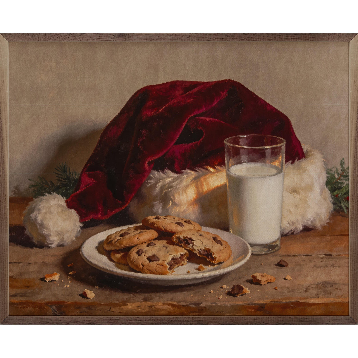 Santa's Cookies Printed and Framed Wall Sign
