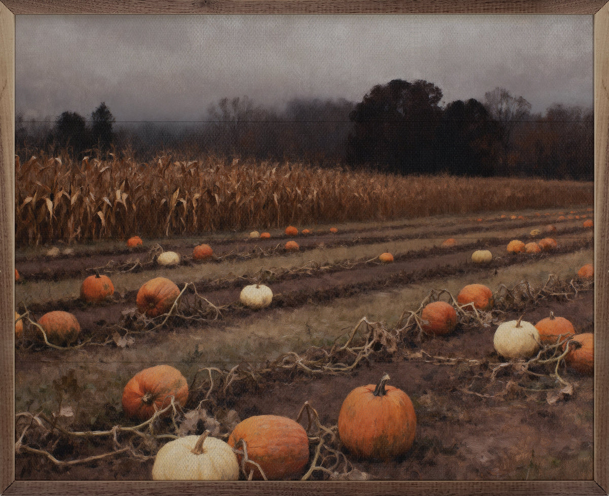 Time For Pumpkin Harvest Printed and Framed Wall Sign