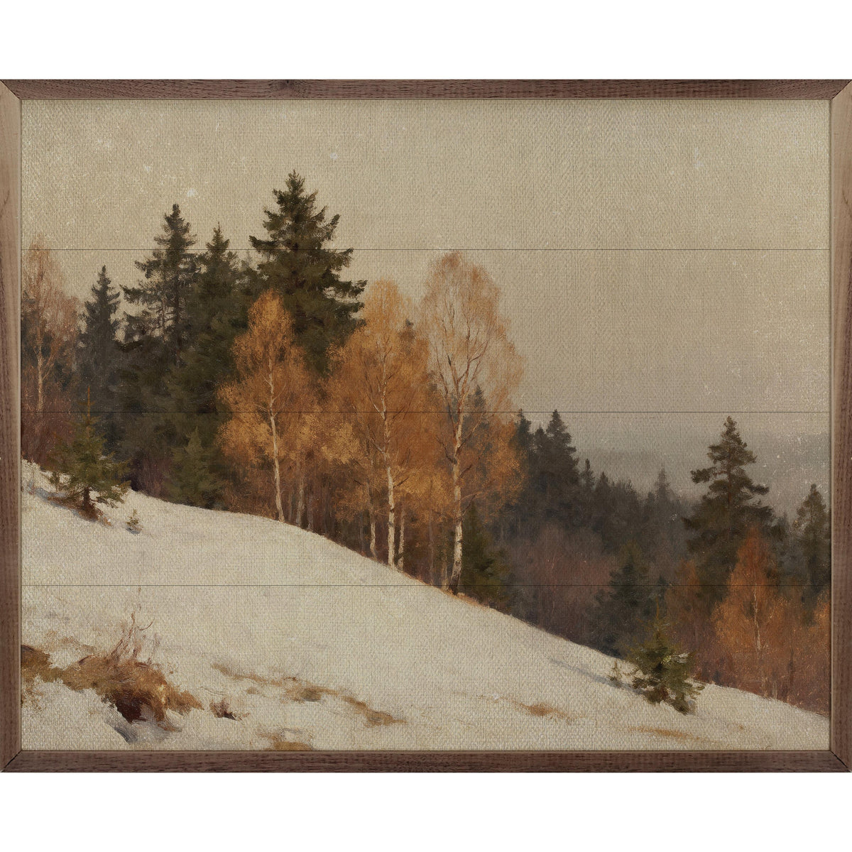 January Timber Left Slope Printed and Framed Wall Sign