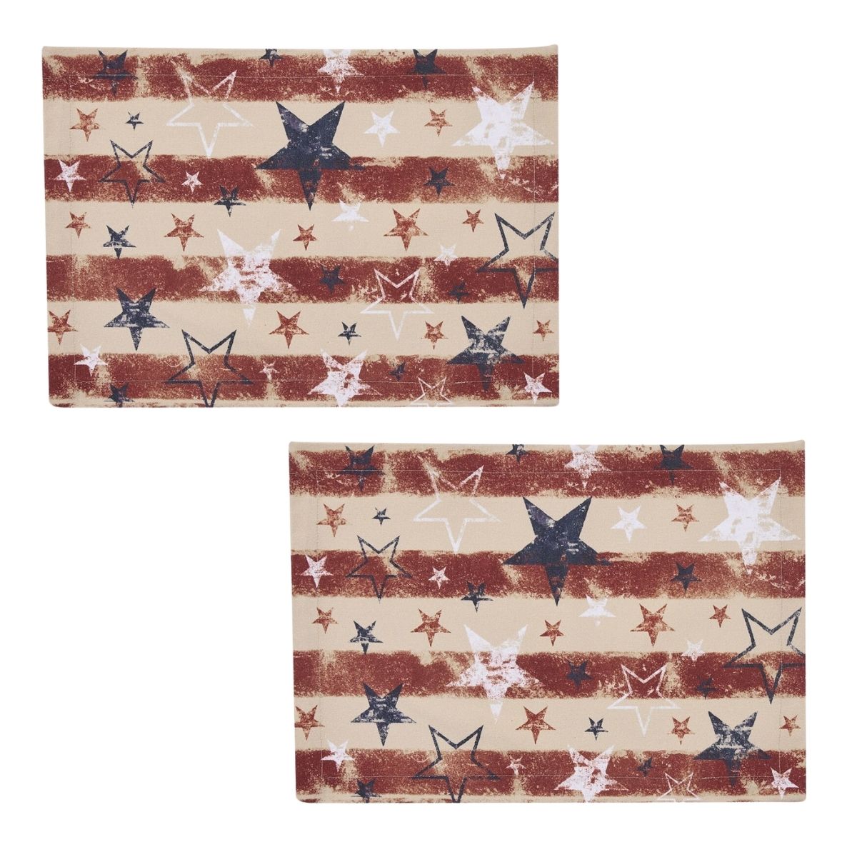 Distressed Flag Printed Placemat Set of 2