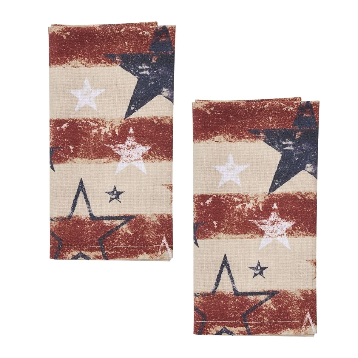 Distressed Flag Printed Napkin Set of 2