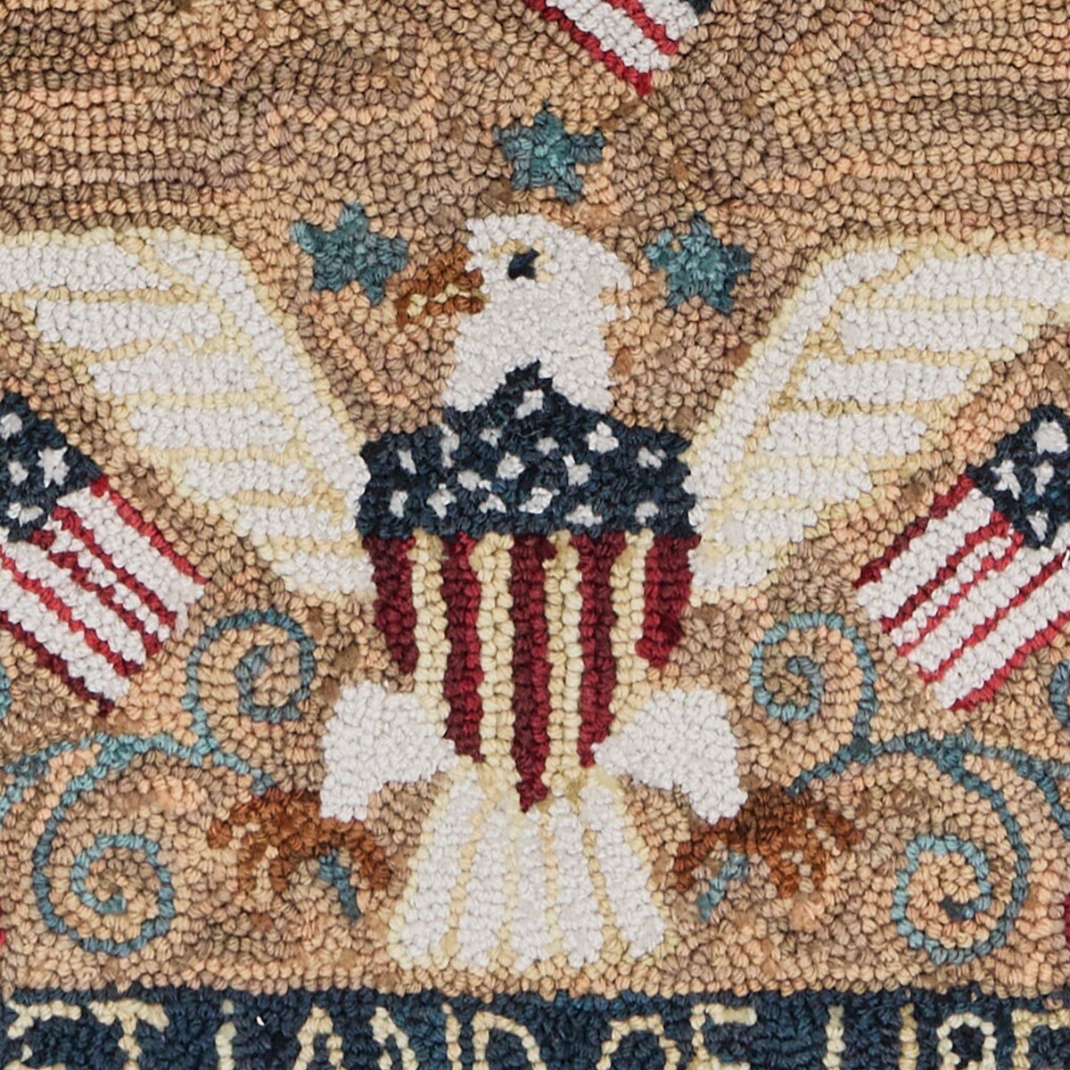 Sweet Land of Liberty Hooked Rug Runner 24" x 72" Rectangle