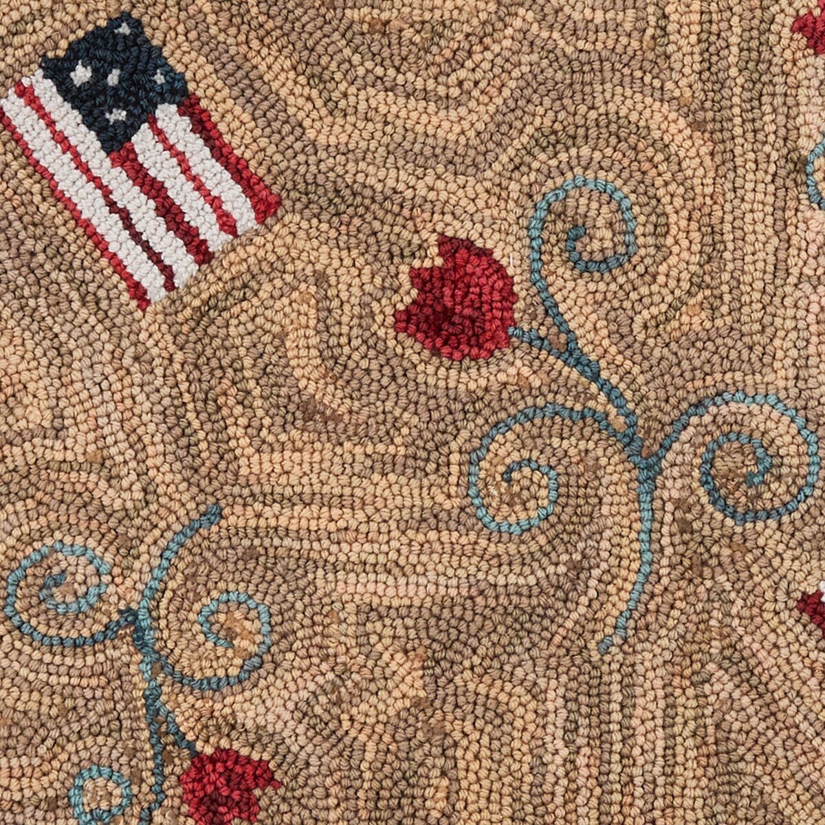 Sweet Land of Liberty Hooked Rug Runner 24" x 72" Rectangle
