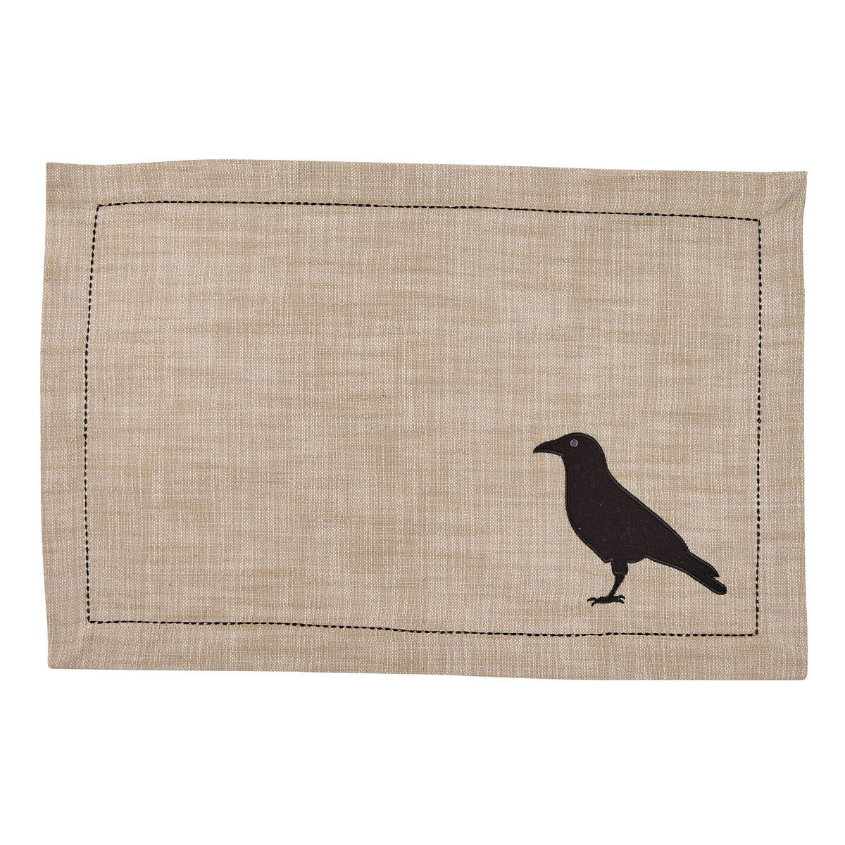 Applique Crow Printed Placemat Set of 2