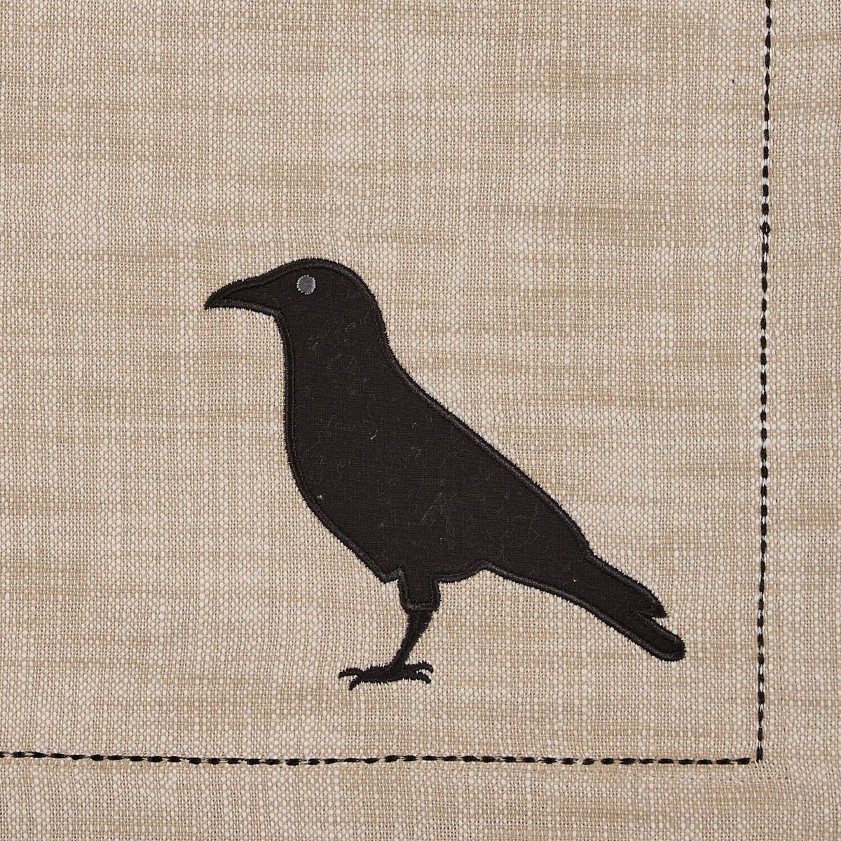 Applique Crow Printed Placemat Set of 2