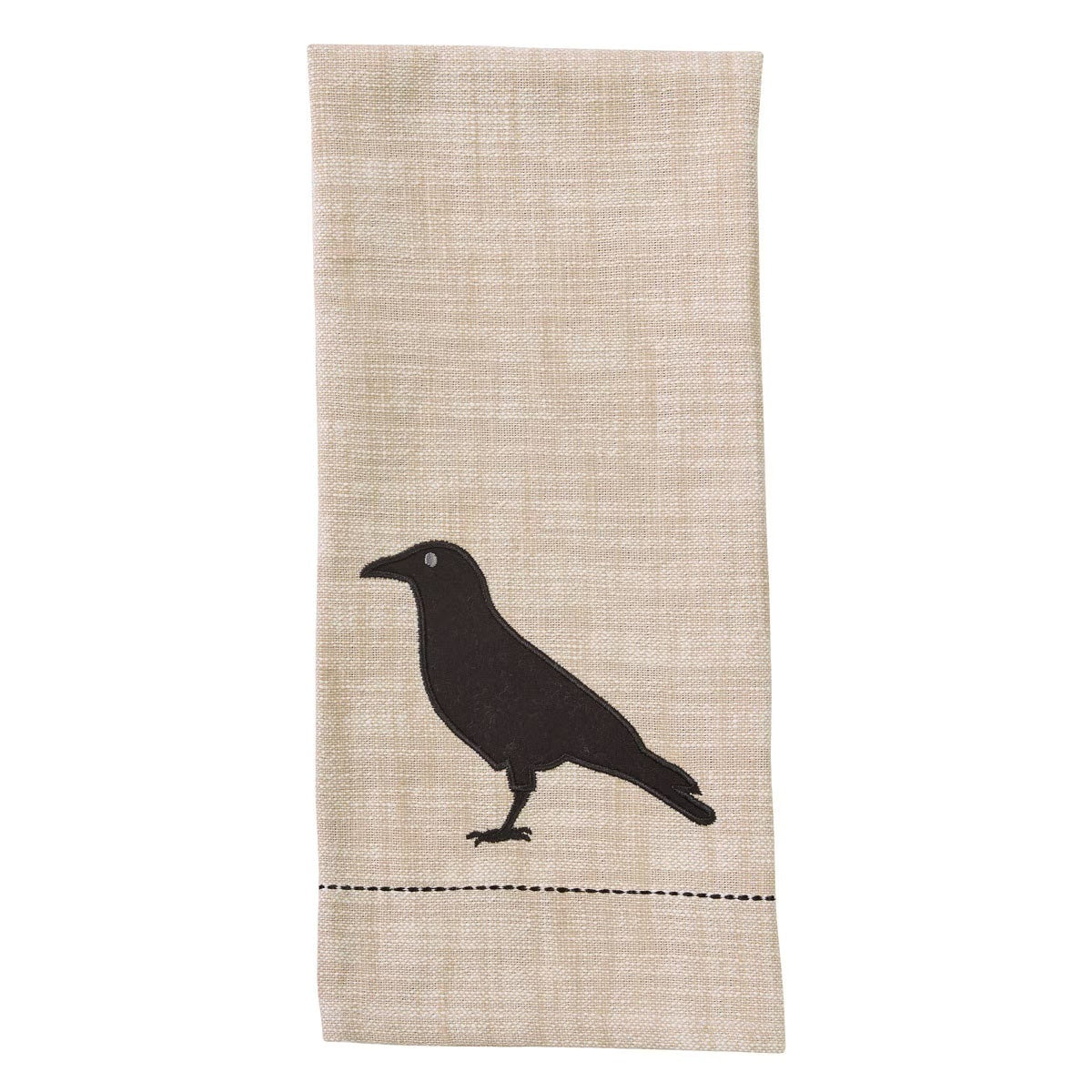 Applique Crow Dishtowel Decorative