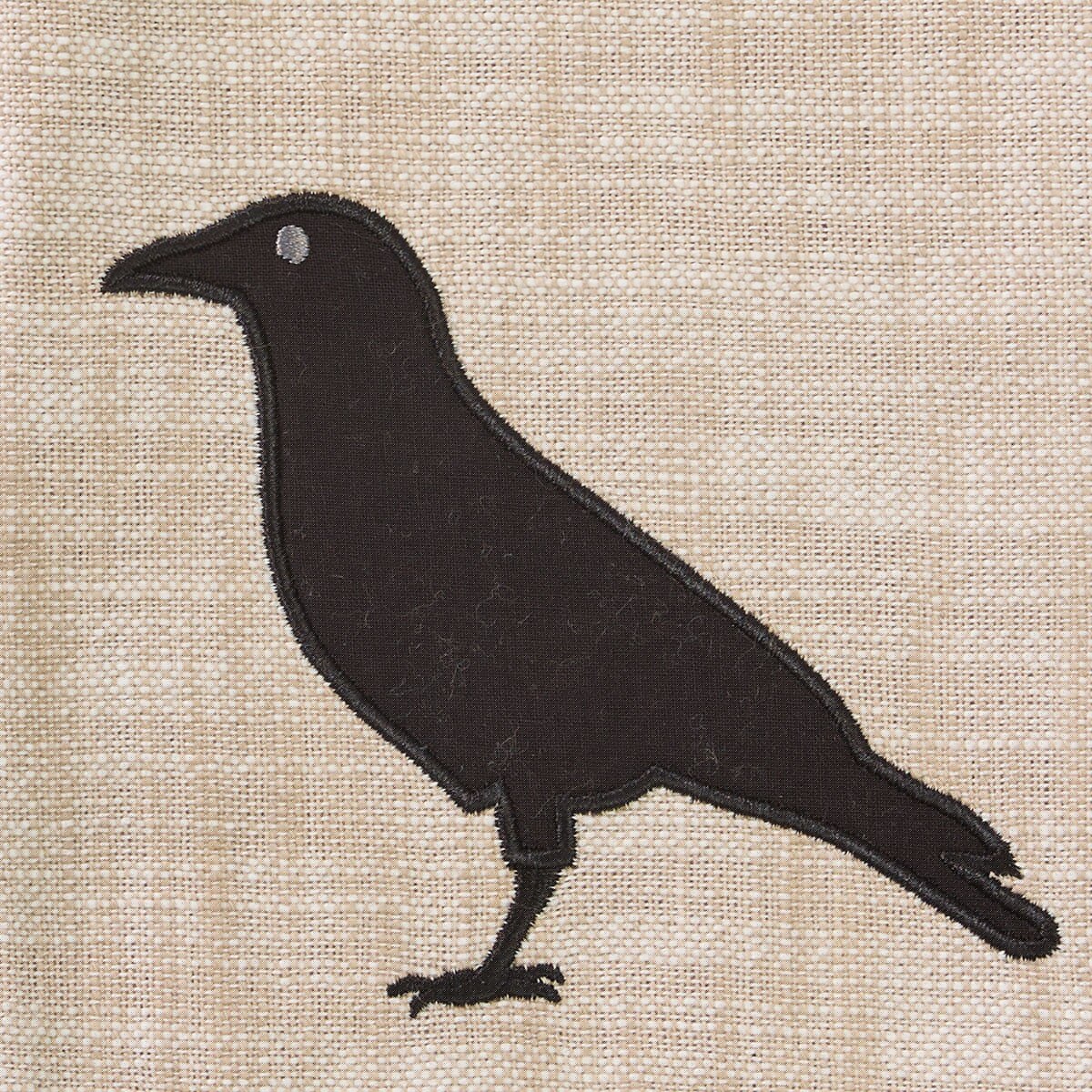 Applique Crow Dishtowel Decorative