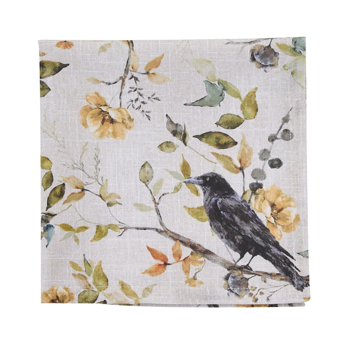Charming Crow Printed Napkin Set of 2