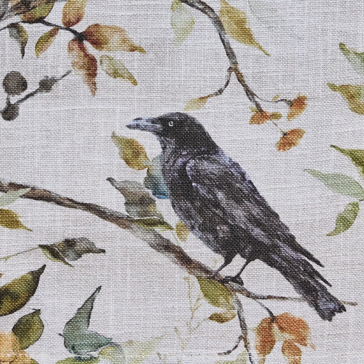 Charming Crow Printed Table Runner 36" Long