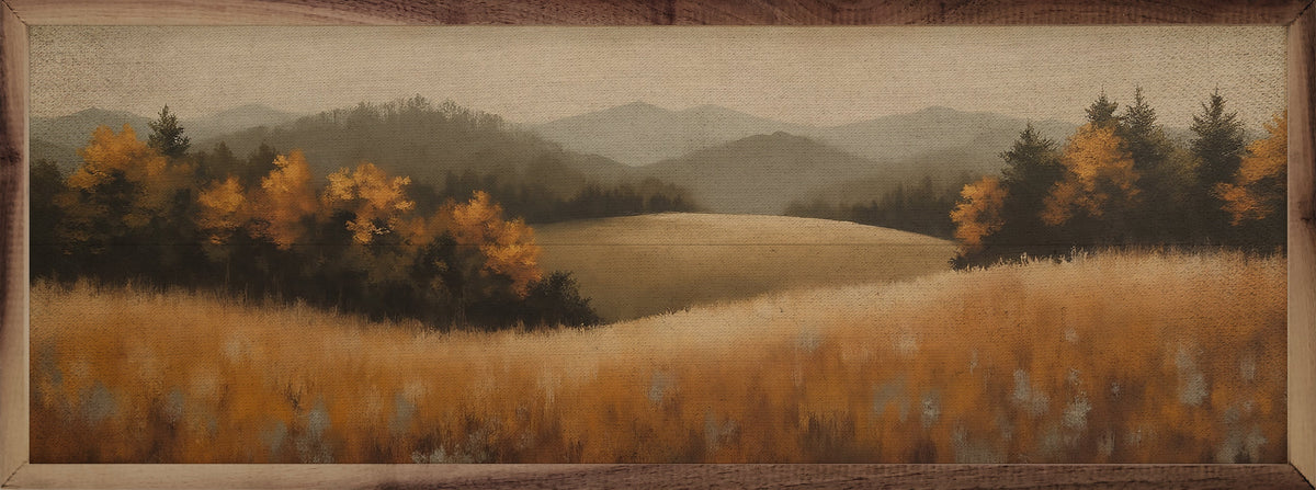 Autumn Landscape Printed and Framed Wall Sign