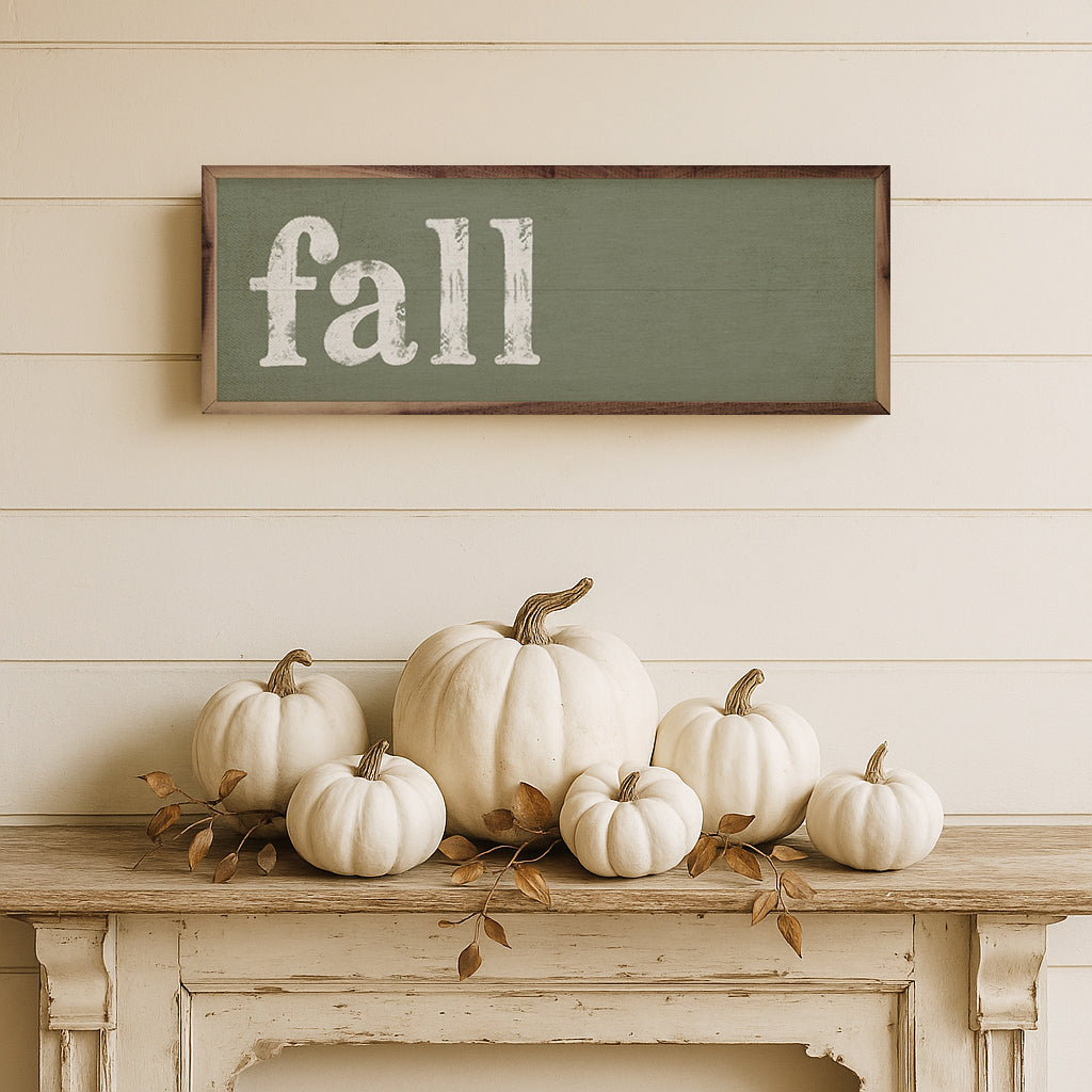 Fall Distressed Printed and Framed Wall Sign