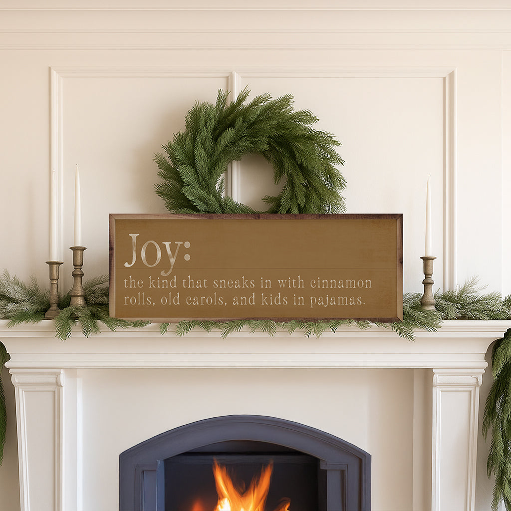 Joy Definition Printed and Framed Wall Sign