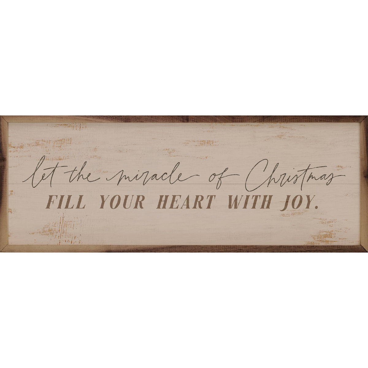 Let The Miracle Of Christmas Printed and Framed Wall Sign