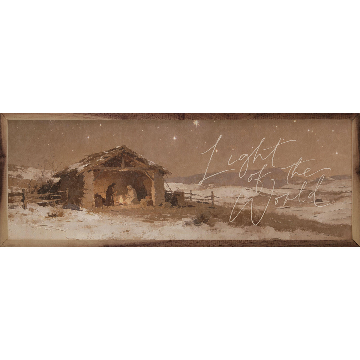 Light Of The World Printed and Framed Wall Sign