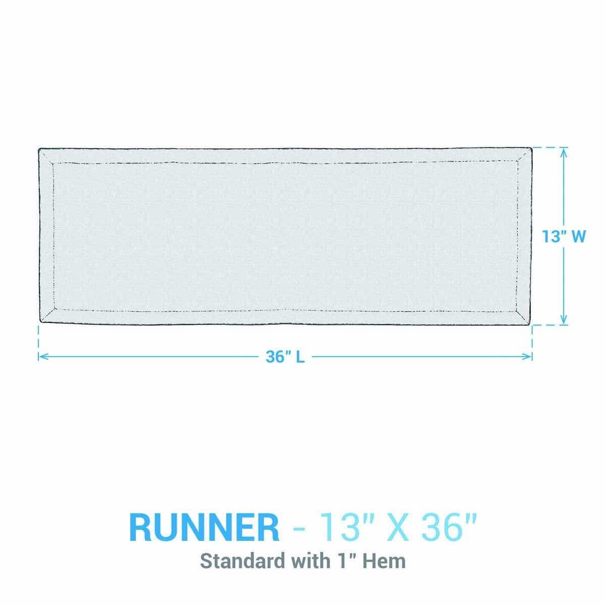 Waters Edge Plaid Table Runner 36" Long