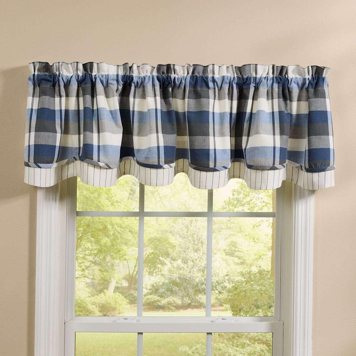 Waters Edge Layered Valance Lined
