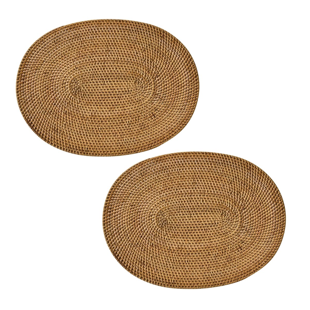 Rattan Placemat Oval Set of 2