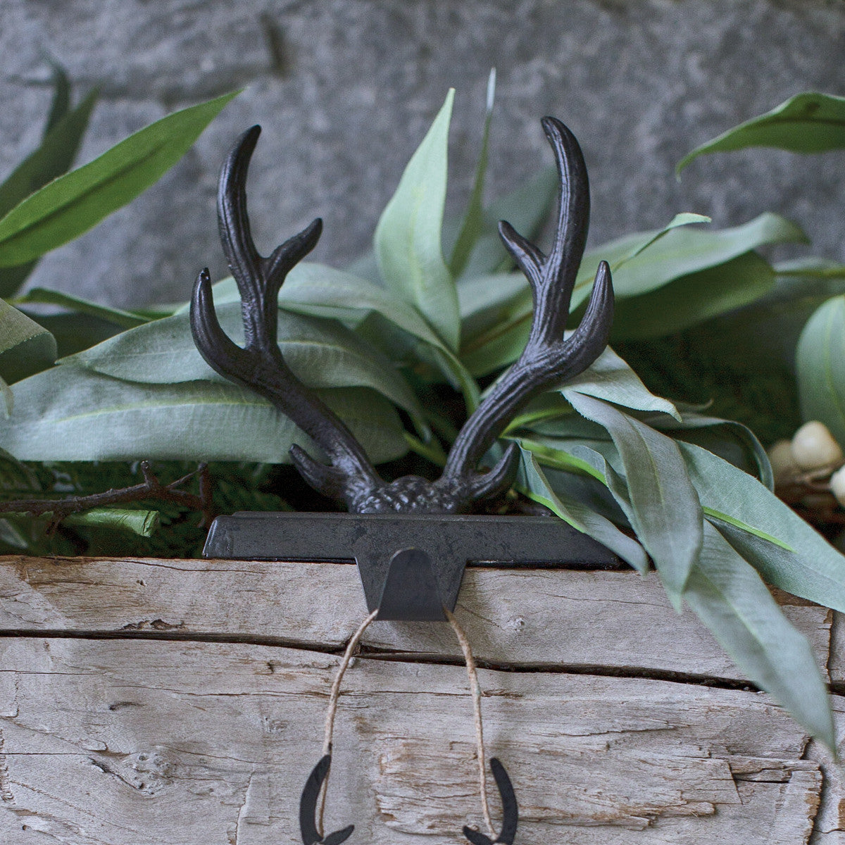 Iron Eva & Co Deer Antler Stocking Holder