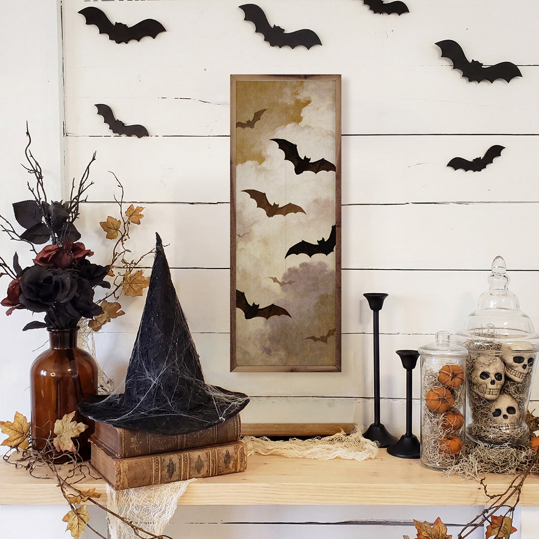 Bats In The Clouds Printed and Framed Wall Sign