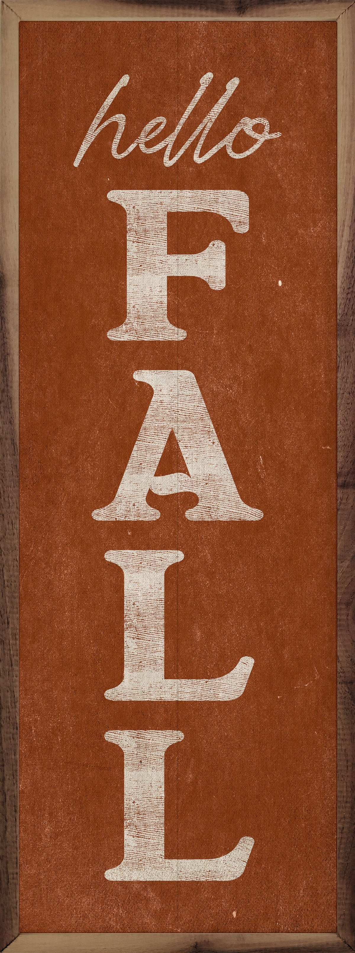 Hello Fall Printed and Framed Wall Sign