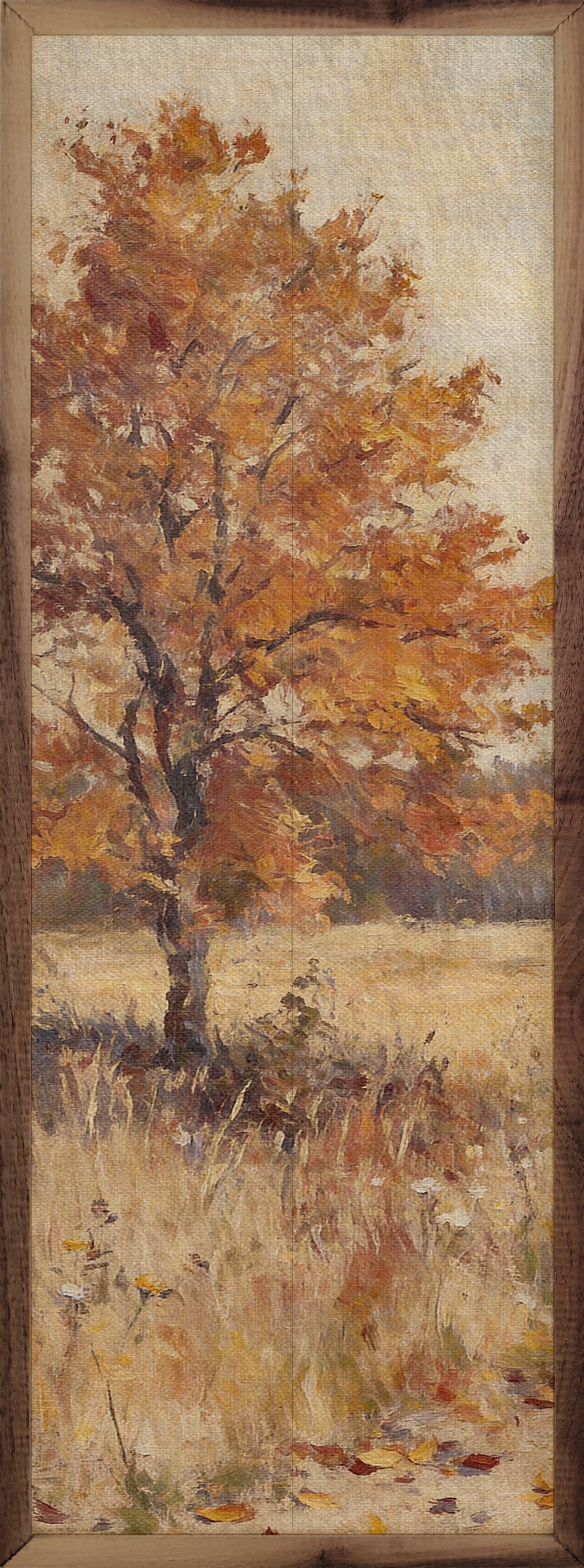 October Field Tree Printed and Framed Wall Sign
