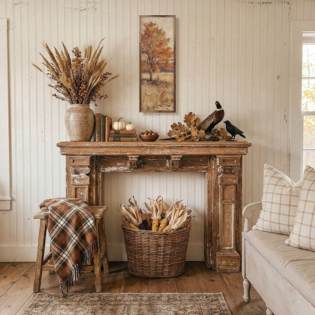 October Field Tree Printed and Framed Wall Sign