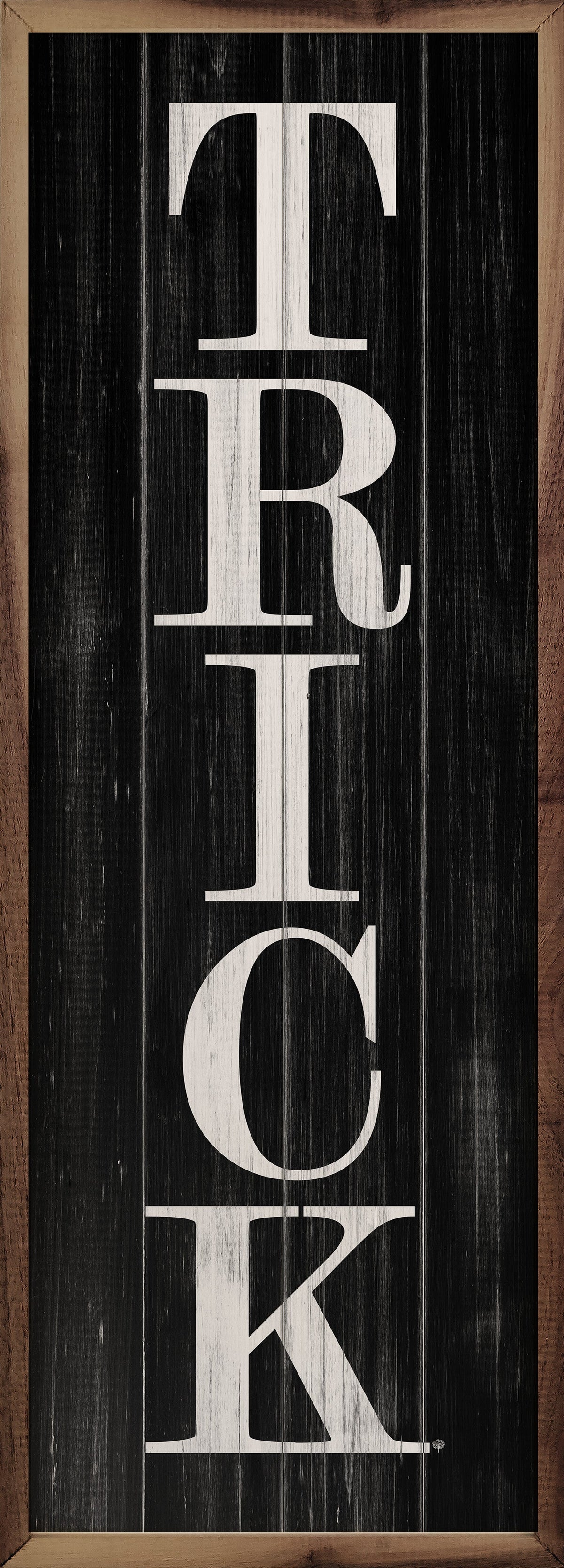 Set Trick Black Printed and Framed Wall Sign