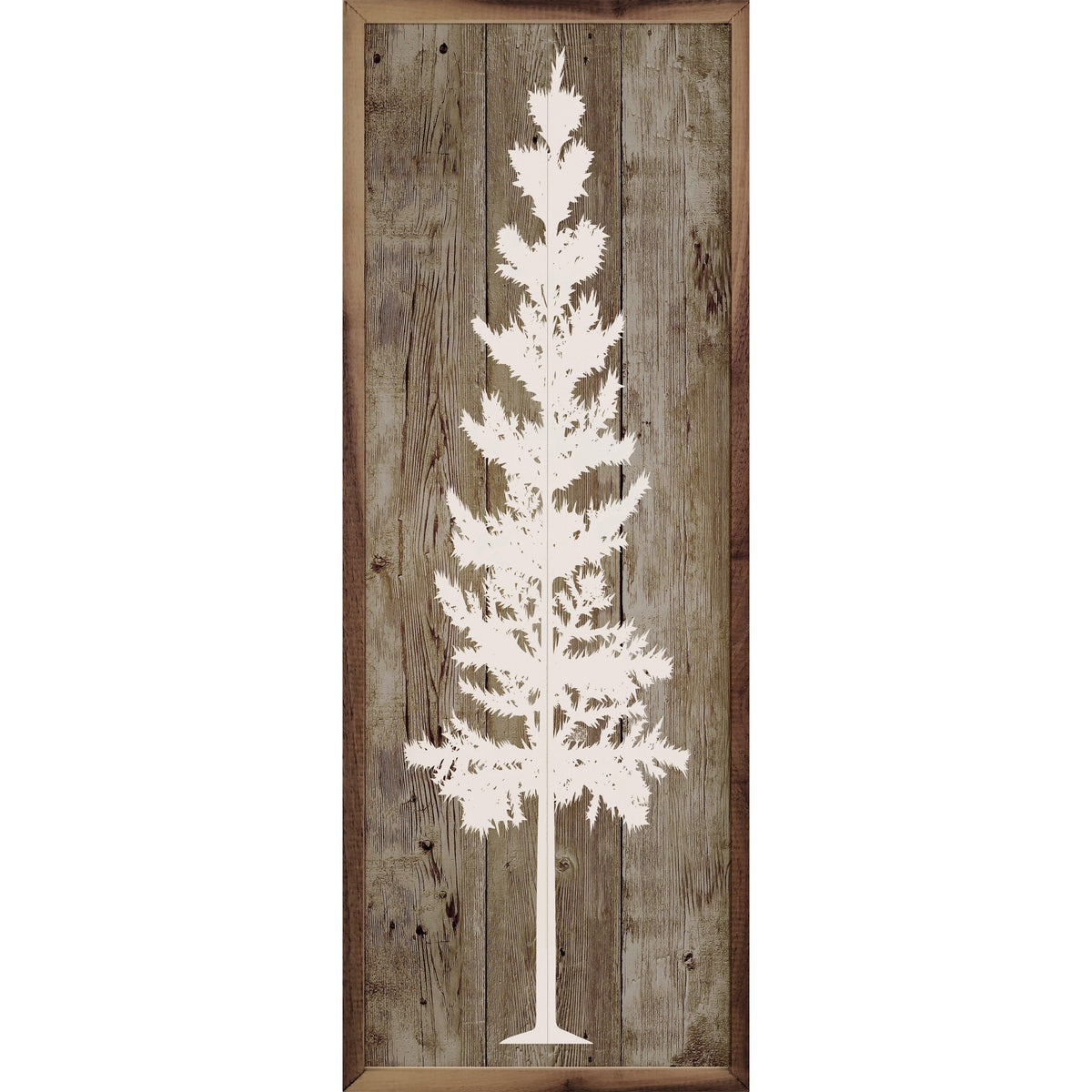 Skinny Tree Brown Printed and Framed Wall Sign