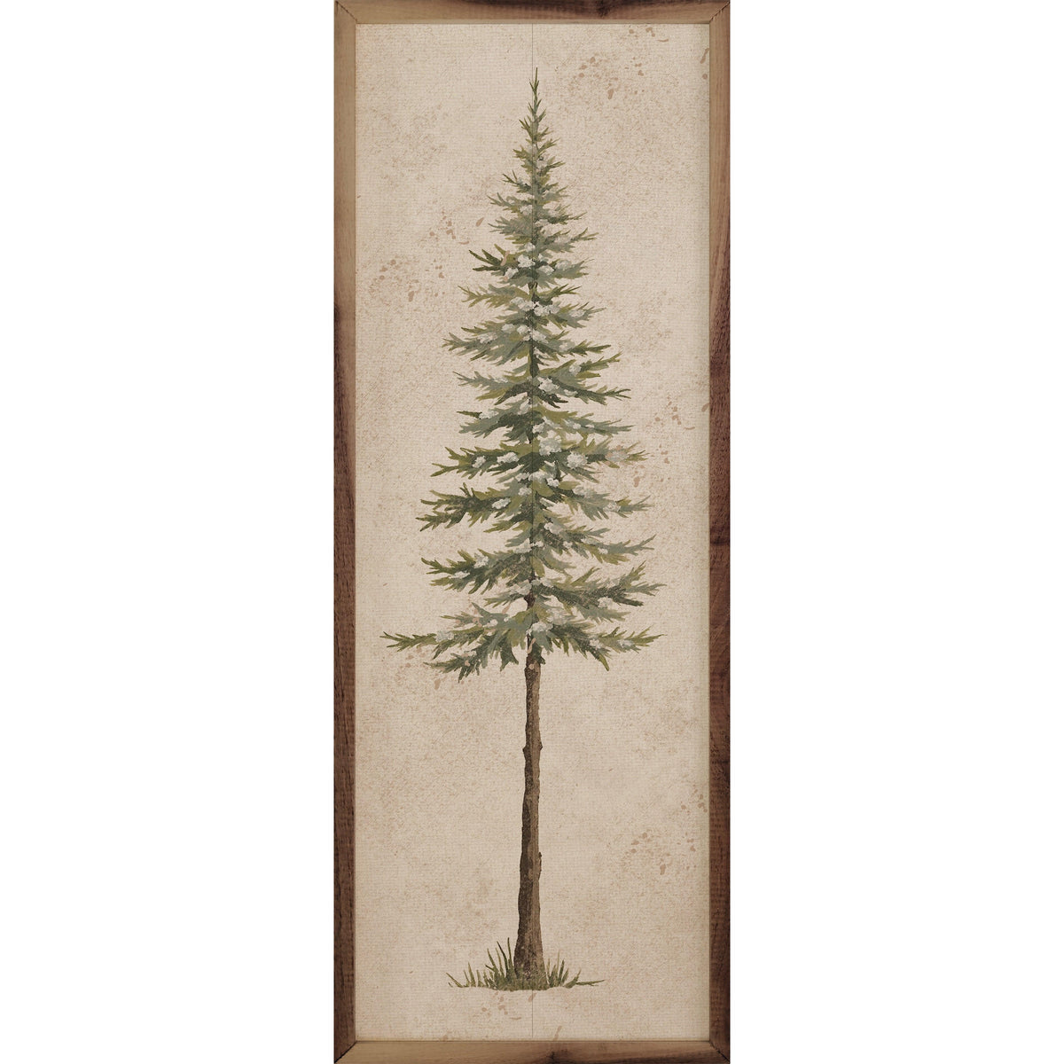 Vintage Pine Tree Printed and Framed Wall Sign