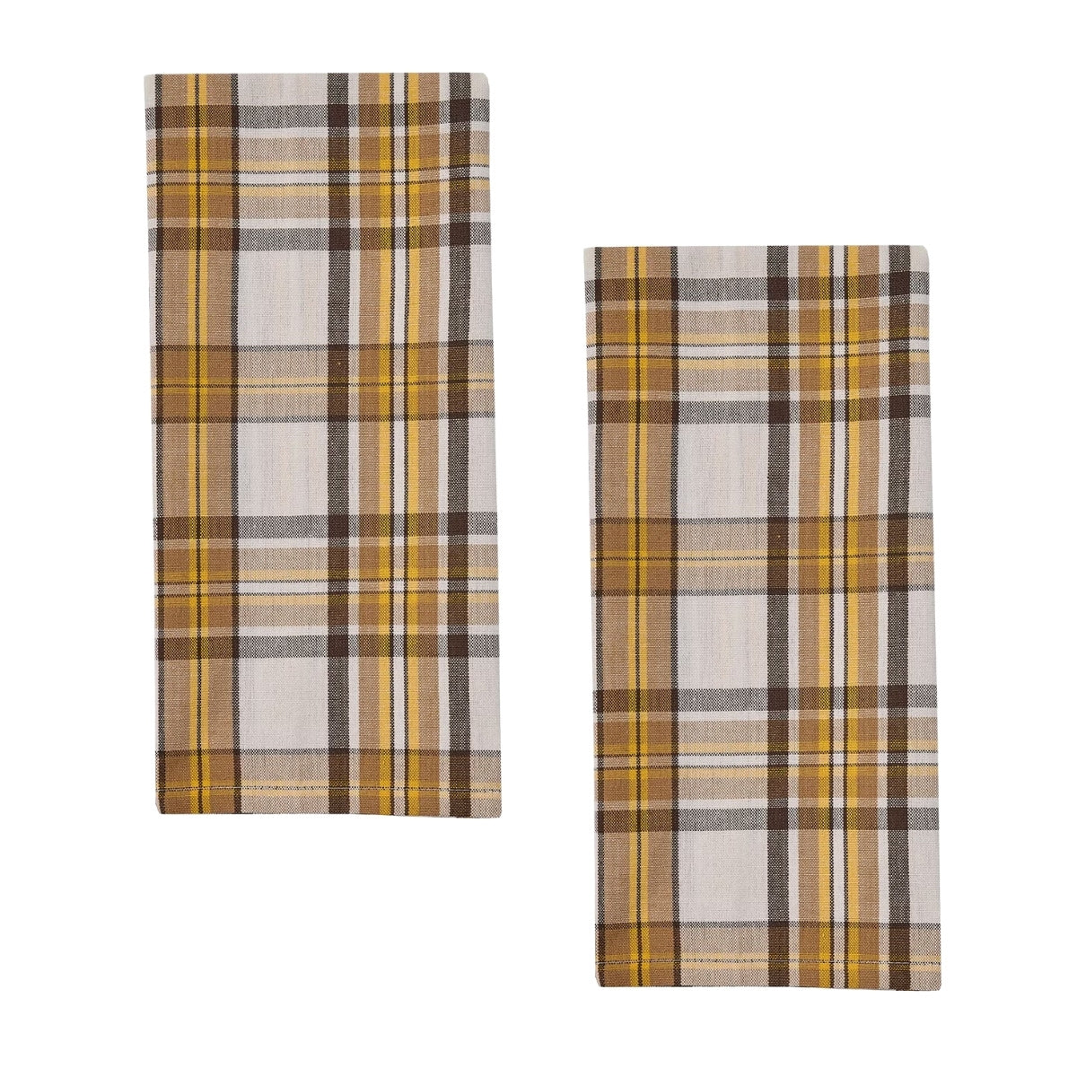 Maize Plaid Dishtowel Set of 2