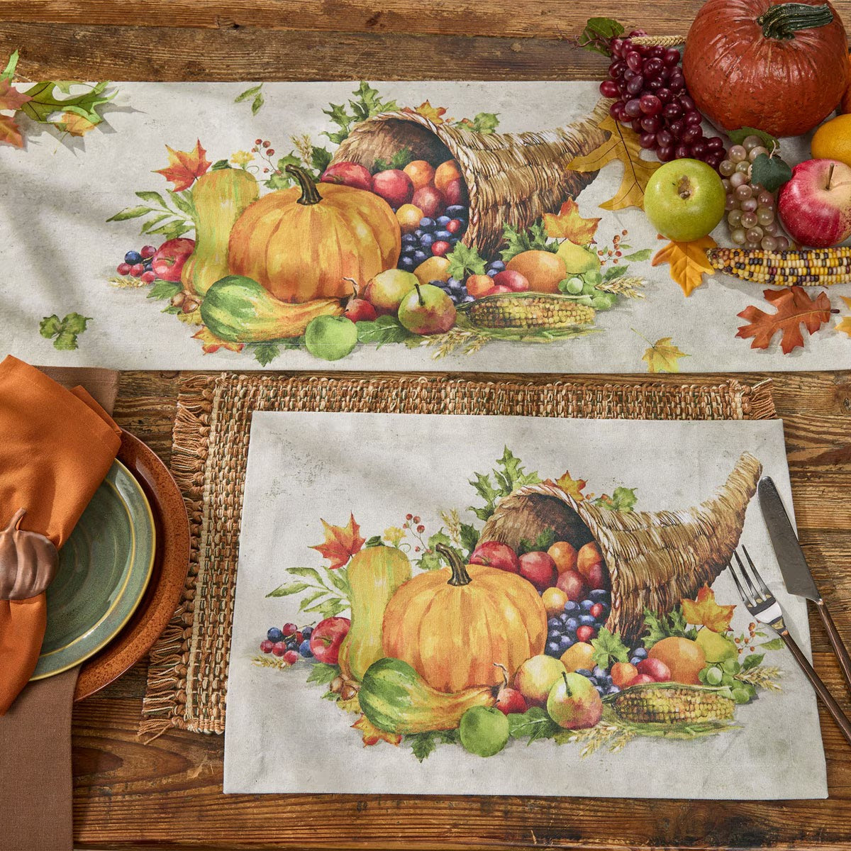 Cornucopia Printed Placemat Set of 2