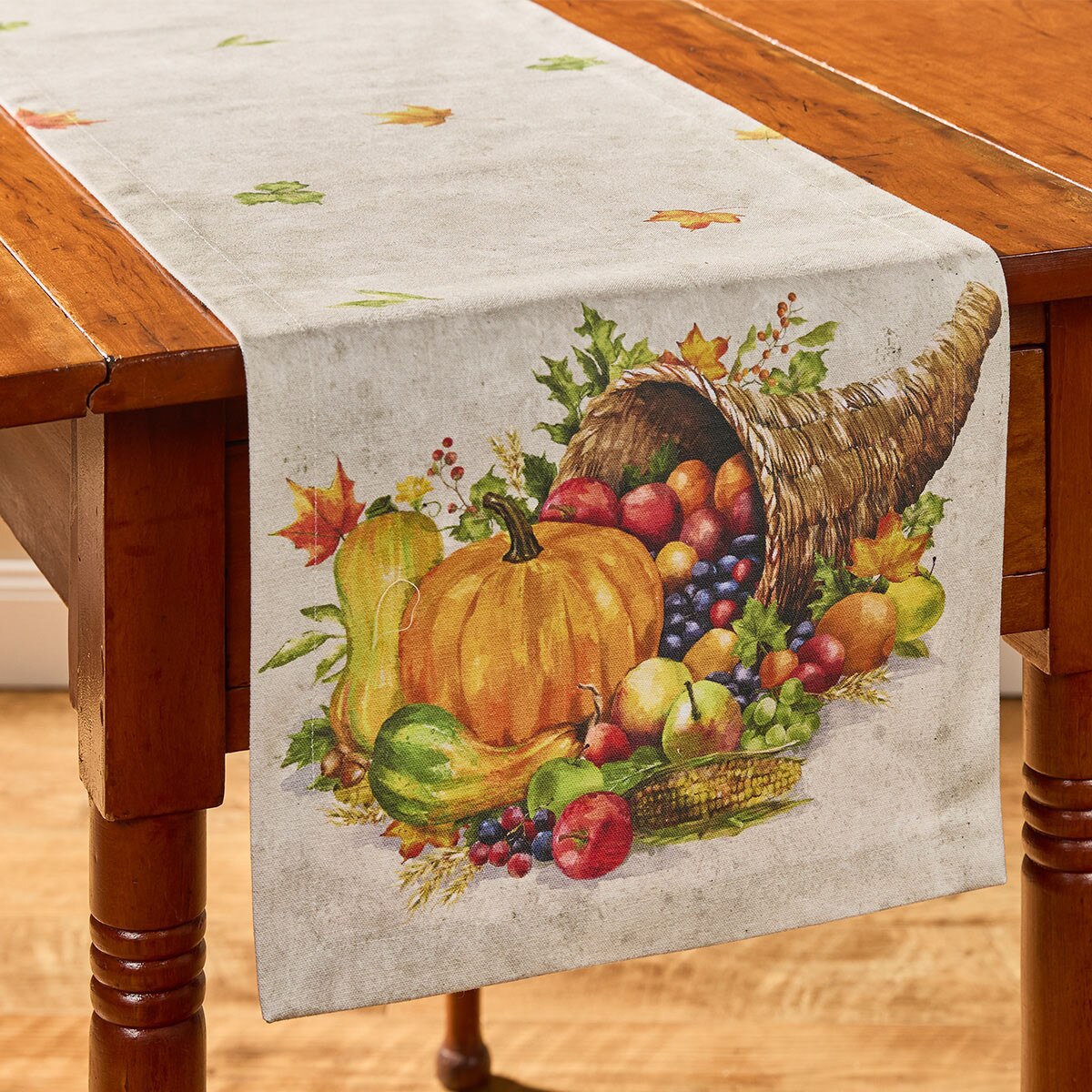 Cornucopia Printed Table Runner 54'' Long