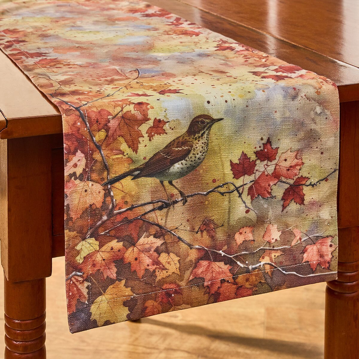Sugar Maple Printed Table Runner 54'' Long