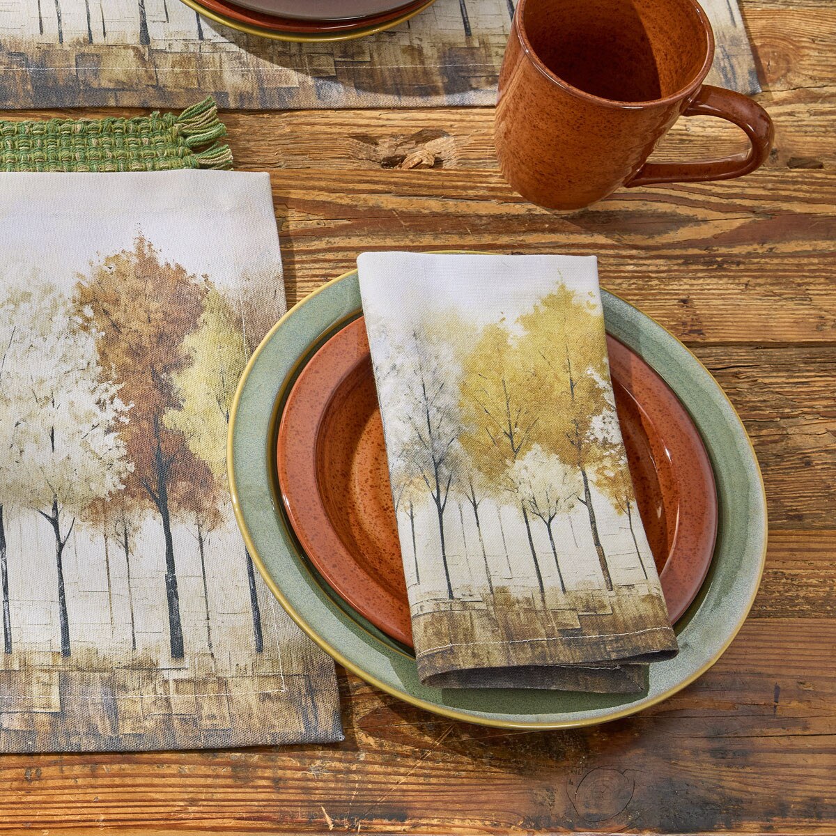 Moody Fall Printed Napkin Set of 2