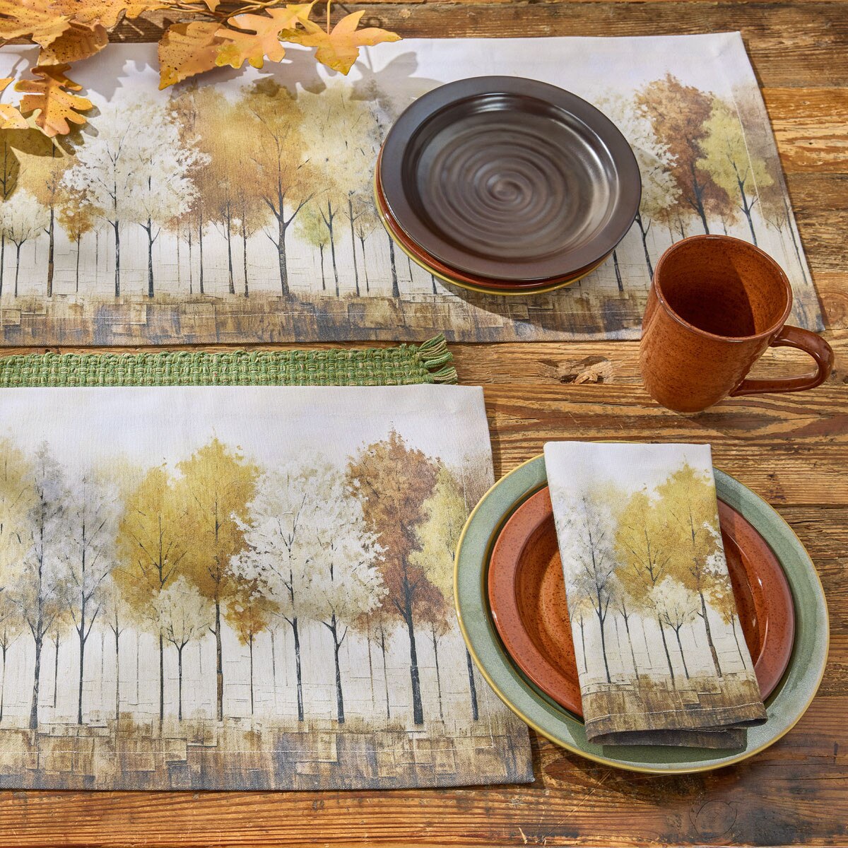 Moody Fall Printed Napkin Set of 2