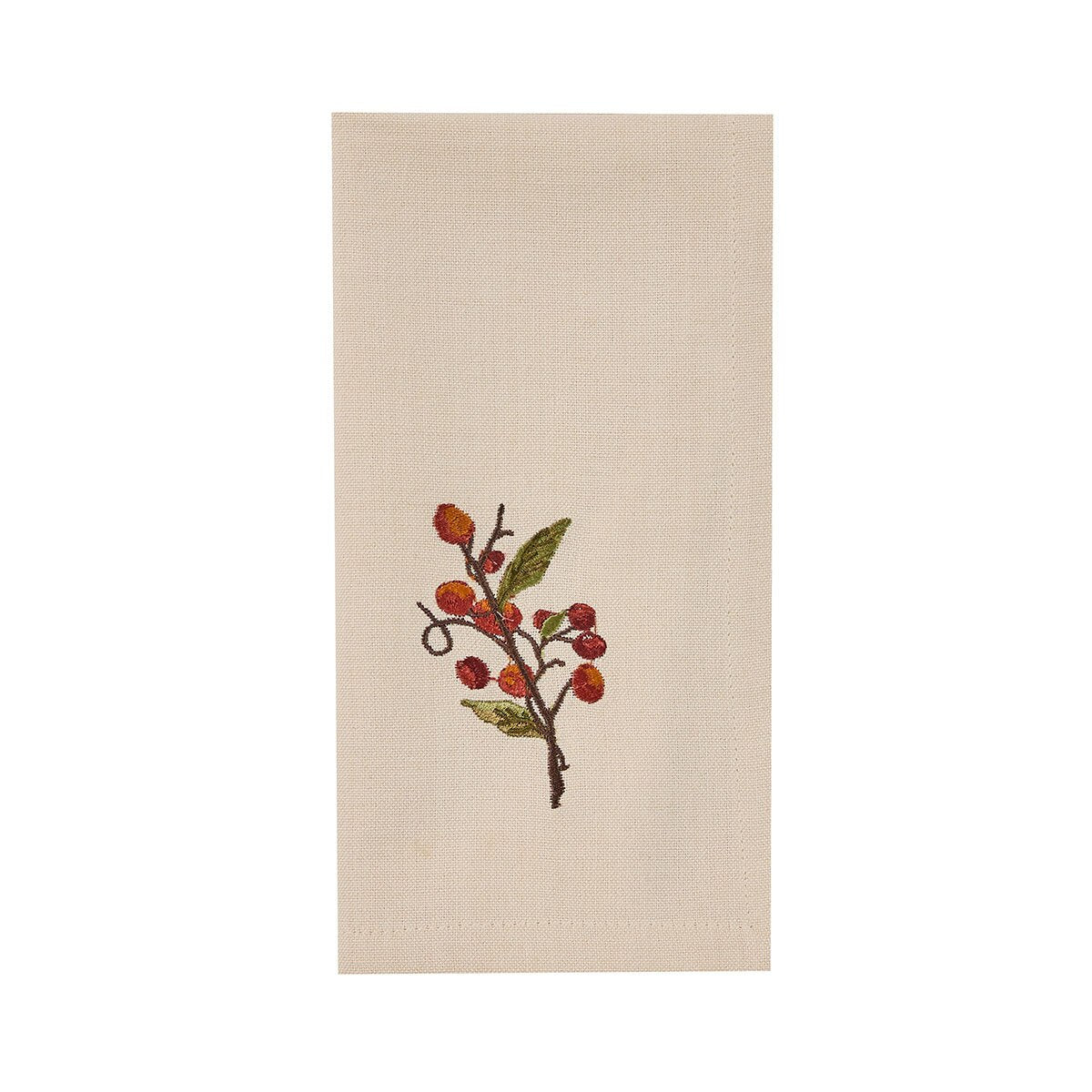 Fall Berries Embroidered Napkin Set of 2