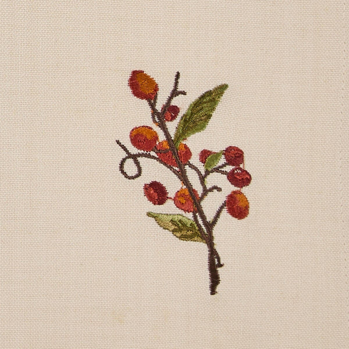 Fall Berries Embroidered Napkin Set of 2