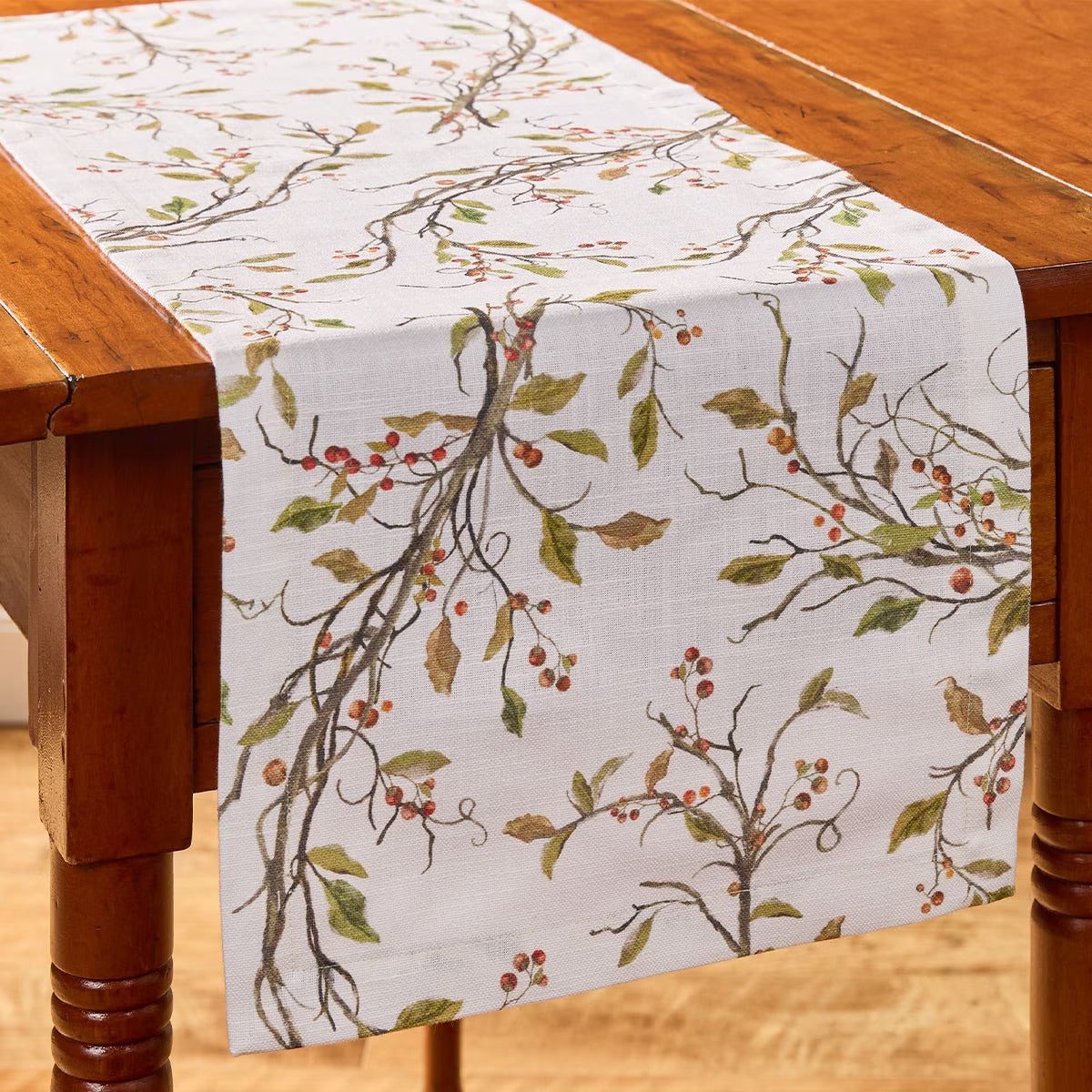 Fall Berries Printed Table Runner 36" Long