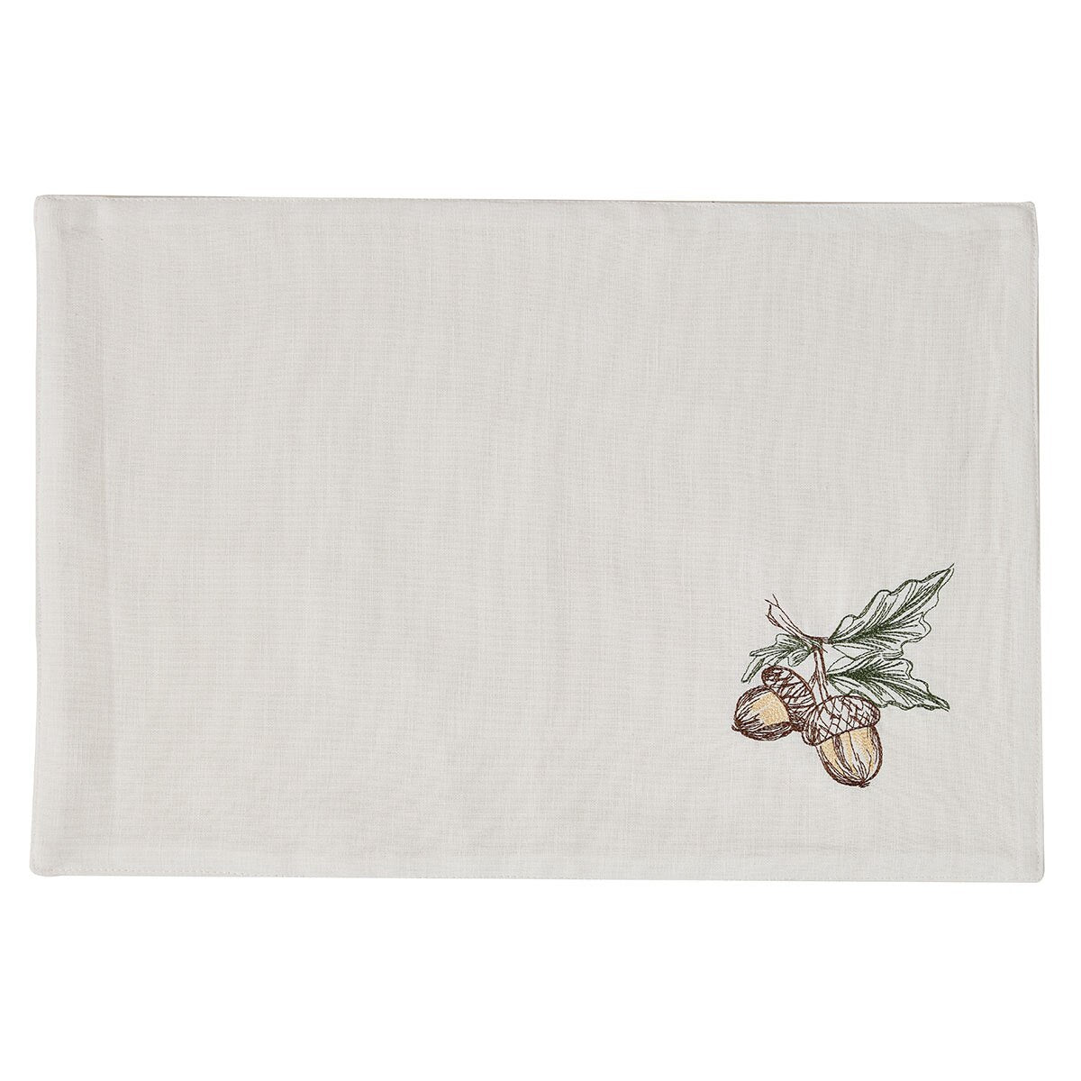 Acorns Embroidered Placemat Set of 2