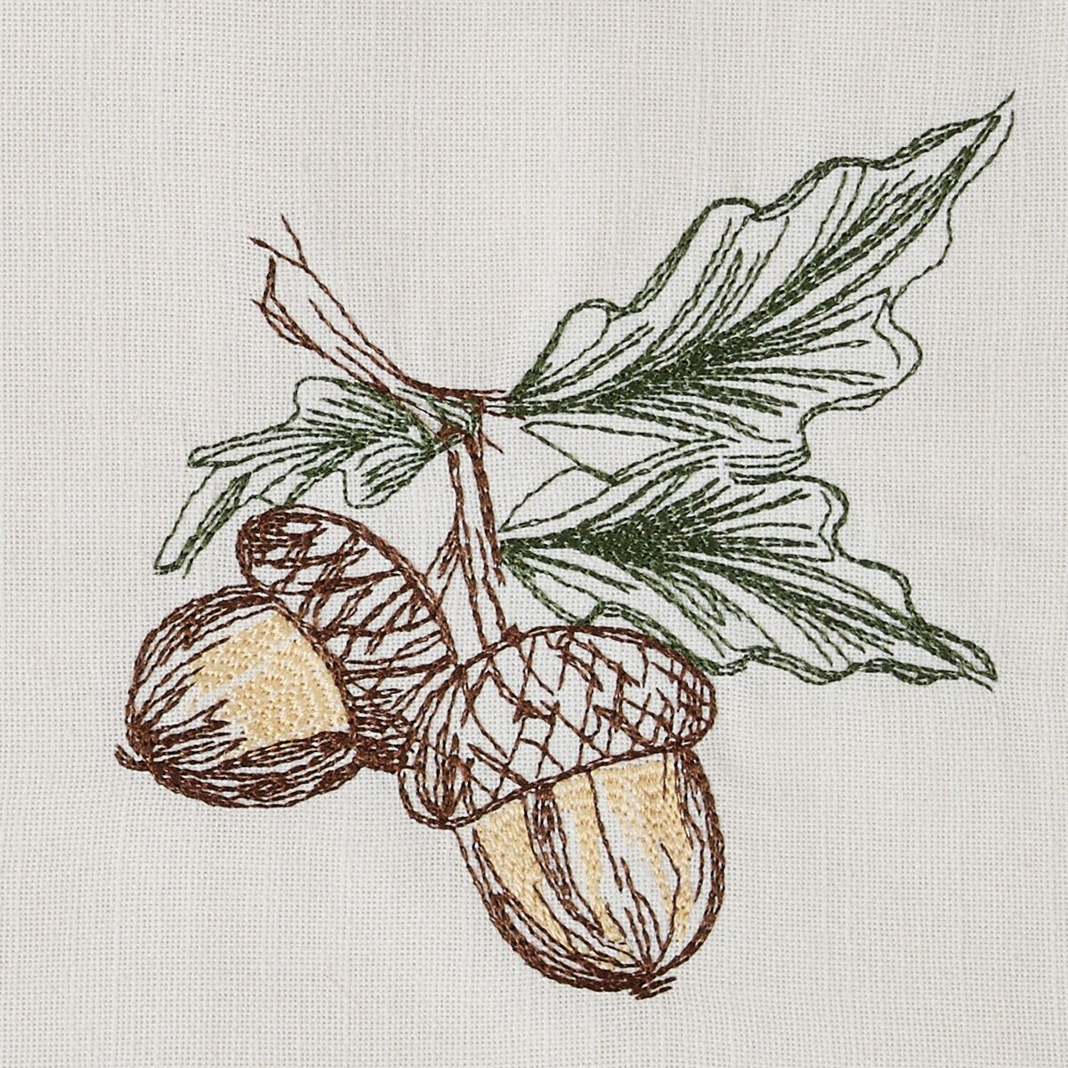 Acorns Embroidered Placemat Set of 2