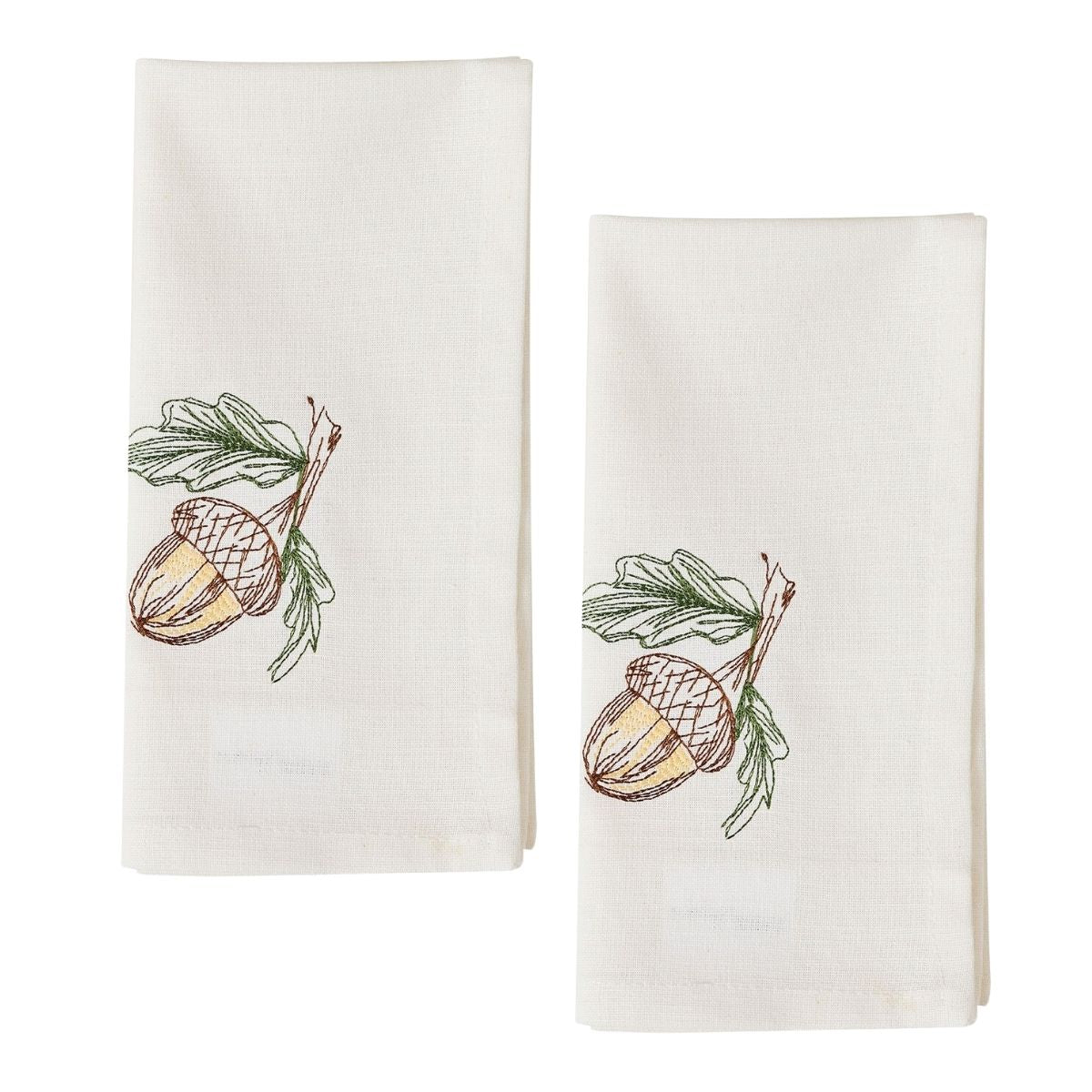 Acorns Embroidered Napkin Set of 2