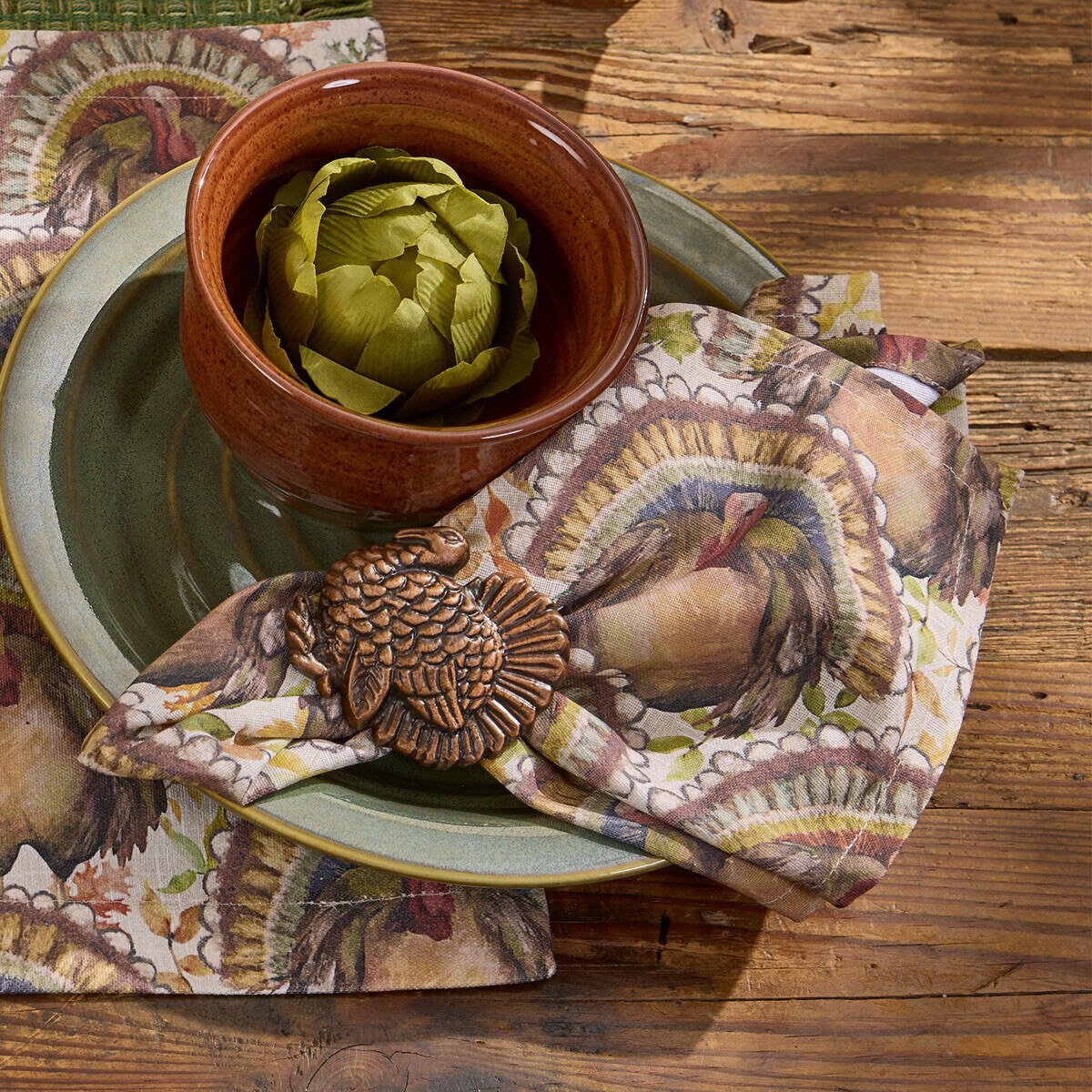 Tom Turkey Printed Napkin Set of 2